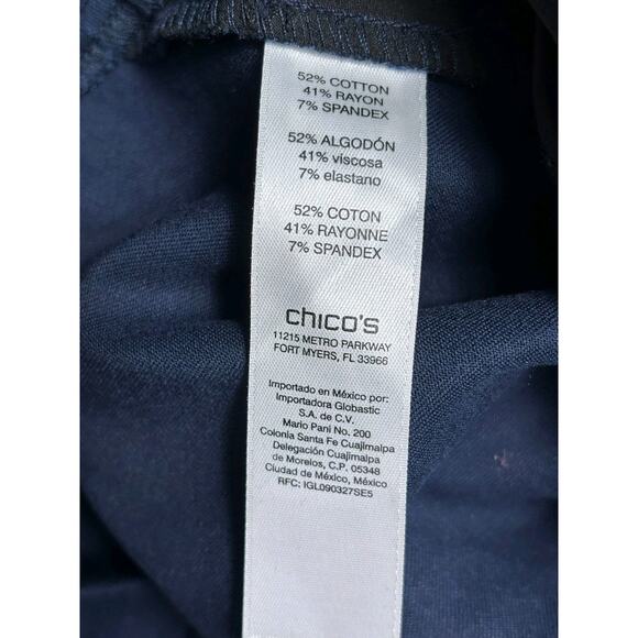 Chico's Fabulously Slimming 4 Way Pull On Pants Womens Size 2.5 Short US 14 Blue - Picture 4 of 8